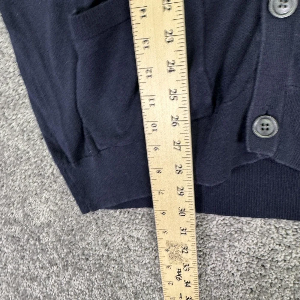 Gap Sweater Mens XL Blue Cotton Knit V Neck Button Cardigan Pockets Lightweight